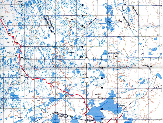 Arnarvatnsheidi karta Island